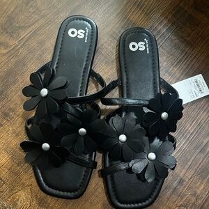 black sandals